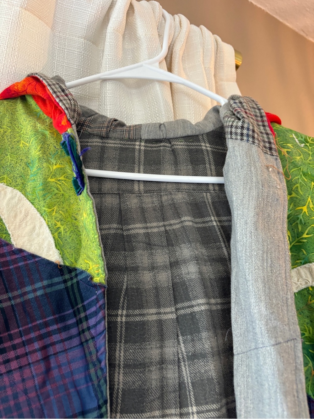 Patchwork Multicolor Maxi Skirt with Hood - Picture 5 of 8
